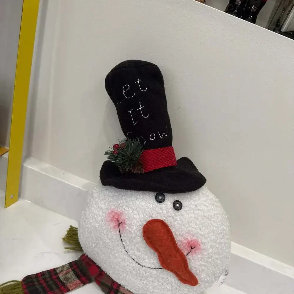 Adorable stuffed snowman w/ top hat